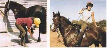 Hufpflege und sportreiten IM Korsett. Wenn man nur will ist alles möglich!